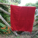 Tibetaanse omslagdoek / sjaal, bordeaux rood